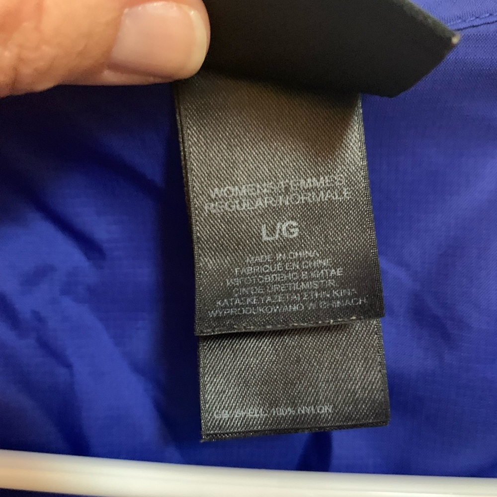 The North Face windbreaker. Women’s large. Blue/aqua. Zippers. Hood. - Picture 2 of 5
